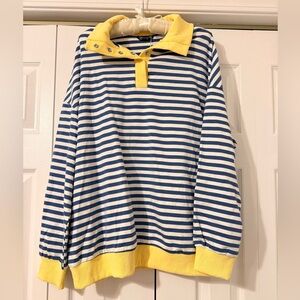 Blue and white striped shirt